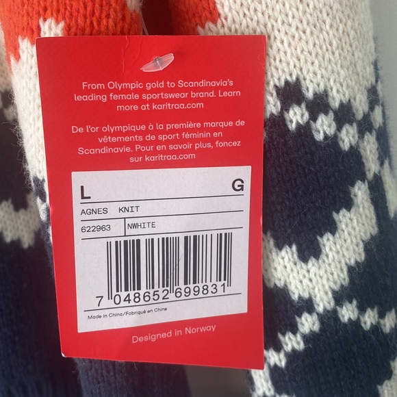 Kari Trad Agnes Knit half-zip wool-blend women's pullover size Large - Picture 7 of 13